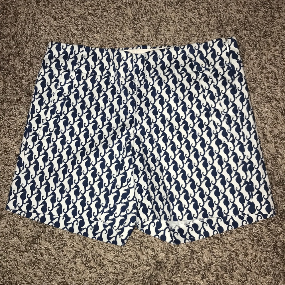 NWT J Crew Factory Size 0 Navy Seahorse Shorts